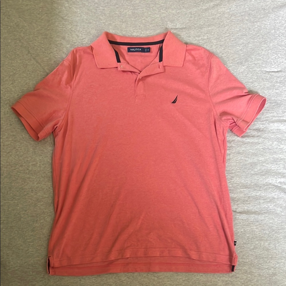 Nautica Men's Polo Shirt in Salmon